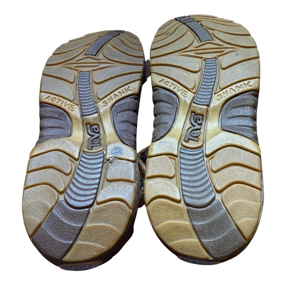 Teva Sandals Men’s 7 Active Shank Shoc Leather Adjustable Brown Nubuck 6026 - Picture 9 of 10